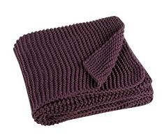 Linder Plaid, 100Pourcentacrylique, Prune, 130x160