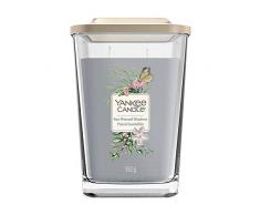 Yankee Candle grande bougie parfumÃ©e carrÃ©e Ã deux mÃ¨ches et couvercle, collection ÃlÃ©vation, senteur Bois soyeux
