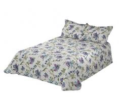 Viantala Trevi 102Â Set Drap Lit 180, Coton, Lilas et Blanc.