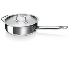 Bekaline 12085244 Grande Table Sauteuse + Couvercle en acier inoxydable 24 cm