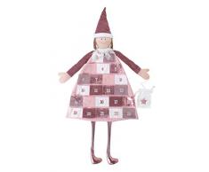 Rayher 46455258 calendrier de lâavent XXL, en forme de lutin de Noel, Ã suspendre, en tissu de couleur rose, Ã garnir soi-mÃªme, rÃ©utilisable chaque annÃ©e, 118 x 53 cm, calendrier pour fille