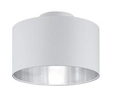 Trio Leuchten 608200289 Plafonnier, MÃ©tal, WeiÃ Matt/Silberfarbig