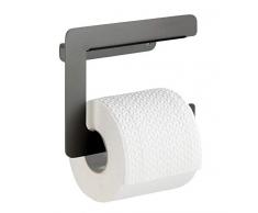 WENKO 23896100 Dérouleur papier WC Montella, Aluminium inoxydable, 17 x 14 x 5,5 cm, Anthracite