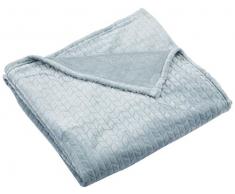 Comptoir du linge Plaid Panthère Chevron, Polyester, Jade, 200x150 cm