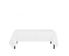 Soleil dOcre Nappe antitache Rectangle 160x270 cm Alix Blanc, Polyester