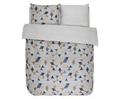 ESSENZA Trend Energize Jacksons Ecru Housse de Couette, 100% Satin de Coton, 260x240