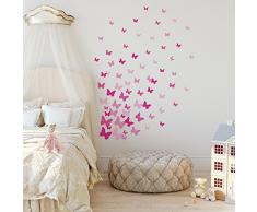 RoomMates 54127 Stickers muraux Papillons en Rose, Papier, Multicolore, 48 x 8 x 8 cm