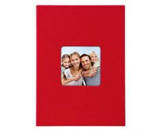 Goldbuch Album avec dÃ©coupe pour Photo, Photo en Papier texturÃ© pour Photos de 10 x 15 cm, Reliure de qualitÃ© supÃ©rieure en Papier texturÃ© Aspect Lin, Papier, Rouge, fÃ¼r 40 Fotos Hoch