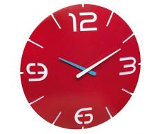 TFA-Dostmann 60.3047.05 Contour Horloge Murale en Plastique Rouge/Blanc Ã 350 x 35 mm