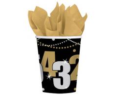 amscan International Gobelets en Papier 266Â ML Compte Ã rebours Sauvage