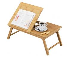 Zeller 2057798 Plateau sur Pied en Bambou Marron 55 x 33 x 21,5 cm