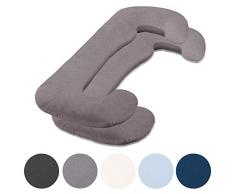 aqua-textil Classic Line Housse de Coussin Lot de 2 Fermeture Ãclair Coton Ergo.150 Gris foncÃ©