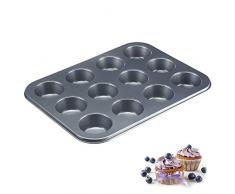Westmark 32902270 Moule de Cuisson pour 12 Muffins Acier Gris 35 x 26.5 x 3 cm