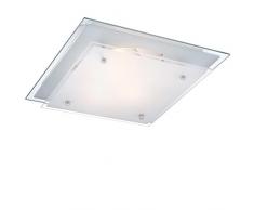 Globo lighting plafonnier métal chrome, excl. 2xe27 illu 60w 230 carr