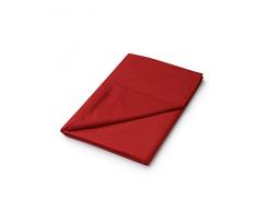 Helena Springfield Uni Dye Drap Plat Percale, diffÃ©rentes Tailles et Couleurs, Red, Double