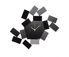 Alessi | La Stanza dello Scirocco MT19 B - Horloge Murale Design en Acier Inoxydable, Noir