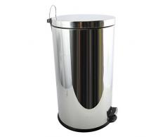 MSV 100521 Poubelle INOX mirroir 45 l