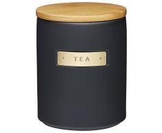Kitchen Craft MCTEACOP Boite à Thé, Céramique, Noir, 9 x 12 x 16 cm
