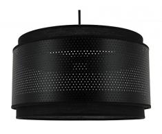 METROPOLIGHT 12459CI011 Suspension cylindre, Texture, Noir, 38 x 38 x 22 cm