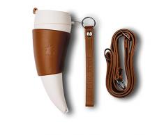 GOAT STORY GOATSTORY-Brown Tasse à café, Plastique, Braun Echtes Leder, 12 oz (350ml)