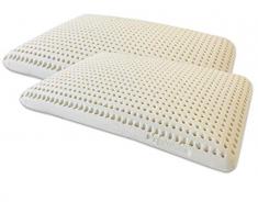 Marcapiuma Paire de Coussins en Latex Naturel modÃ¨le Savon â Oreiller en Latex perforÃ© Ultra Respirant Repos Naturel et sain â Confort Ergonomique Anti-acariens â 100 % fabriquÃ© en Italie