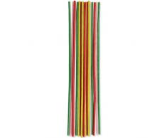 PME CA036 Lot de 18 Bougies Magiques, Plastique, Multicolore, 0,2 x 0,2 x 17 cm