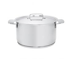 Fiskars 1023772 Faitout 6 L All Steel +, Acier Inoxydable, Gris, 24 cm