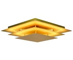 Näve Leuchten Plafonnier LED Gold Leaf, métal, or, 50 x 50 x 11 cm