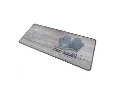Casâme Tapis de Cuisine Noir Motif Bon appétit