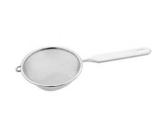 Fackelmann Passoire 10cm en INOX/Plastique, Acier Inoxydable, Argent/Blanc, 23 x 10 x 3 cm