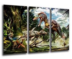 Tableau Moderne Photographique, Impression sur bois, Dinosaures, T-Rex, 97 x 62 cm, ref. 26038