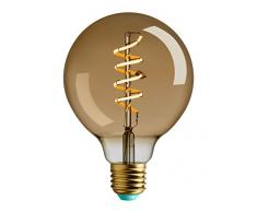 PLUMEN 5707823564294 Whirly Wyatt LED Ampoule Dimmable DorÃ©e, Verre, E27, 4 W, Or