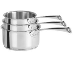 Cristel - S3CCM- SÃ©rie de 3 Casseroles inox 16-18-20cm - Collection Casteline