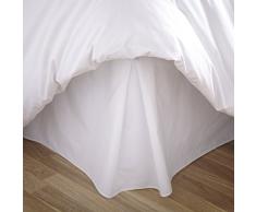 Charlotte Thomas Tour de lit en percale grand teint 2 personnes Blanc
