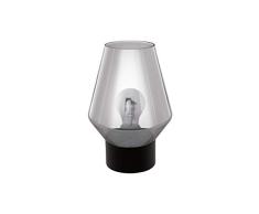 EGLO 97635 Lampe de Table, Verre, Acier, E27, 60 W, Noir