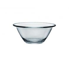 Bormioli 0418435 0418456 Saladier empilable en Verre Mr CHEF-26 cm, Transparent, D 26CM