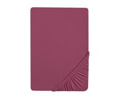 Castell 77113/140/087 Drap Housse en Jersey Stretch pour un Lit Rouge Framboise 180 x 200 cm Ã 200 x 200 cm