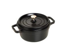 Staub 1102225 Cocotte Ronde Noir Mat 22 cm