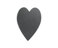 Apollo Set de Table CÅur Ardoise 29Â cm x 21Â cm, Gris