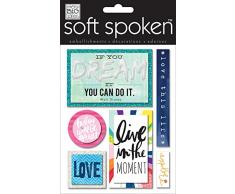 Me and My Big Ideas Soft Spoken Stickers 3D bébé garçon, Papier, Multicolore, 14.6 x 11.1 x 0.3 cm