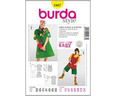 Burda B2487 Patron de Couture T-Shirt et Pantalon et Tablier 19 x 13 cm