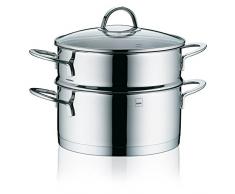 Kela 10994 cuiseur vapeur 3 piÃ¨ces Ã superposer, acier inoxydable 18/10, diamÃ¨tre 20 cm, 3 litres, Cailin