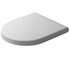 Duravit 63890000 Abattant de WC Starck 3 avec technologie de fermeture amortie, charnière en acier inoxydable et couvercle Blanc