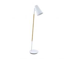 EGLO 98028 Lampe sur Pied, Acier, E27, 40 W, Braun, Weiss