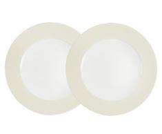 Kahla 57E148A72263C Pronto Lot de 2 assiettes à brunch Ivoire