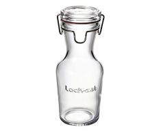 Bormioli Luigi Lockeat Carafe avec Bouchon hermÃ©tique, 0,5Â L, Verre, Transparent, 10Â x 8,5Â x 21Â cm