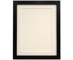 FRAMES BY POST H7BLACKWITHMOUNTANDBB Cadre Photo, Support et Panneau arriÃ¨re Ivoire, 10 x 8 Pic Size 8 x 6
