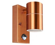 Long Life Lamp Company ZLC096CSEN Applique murale dextÃ©rieur en cuivre avec dÃ©tecteur de mouvement IP65