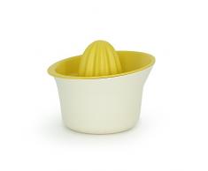 EKOBO - Presse-Agrumes - En Fibre de Bambou - Sans BPA, sans Vernis, sans Plastique - Pour Jus dOrange, Citron, Cocktails - Compatible Lave Vaisselle - Bicolore Jaune et Blanc