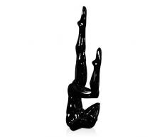 Arte Dal Mondo E6223PB AthlÃ¨te 2 Sculpture figurative Moderne en rÃ©sine laquÃ©e, Black, 62x24x19 cm